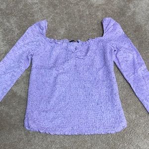 Women’s ruched lace top